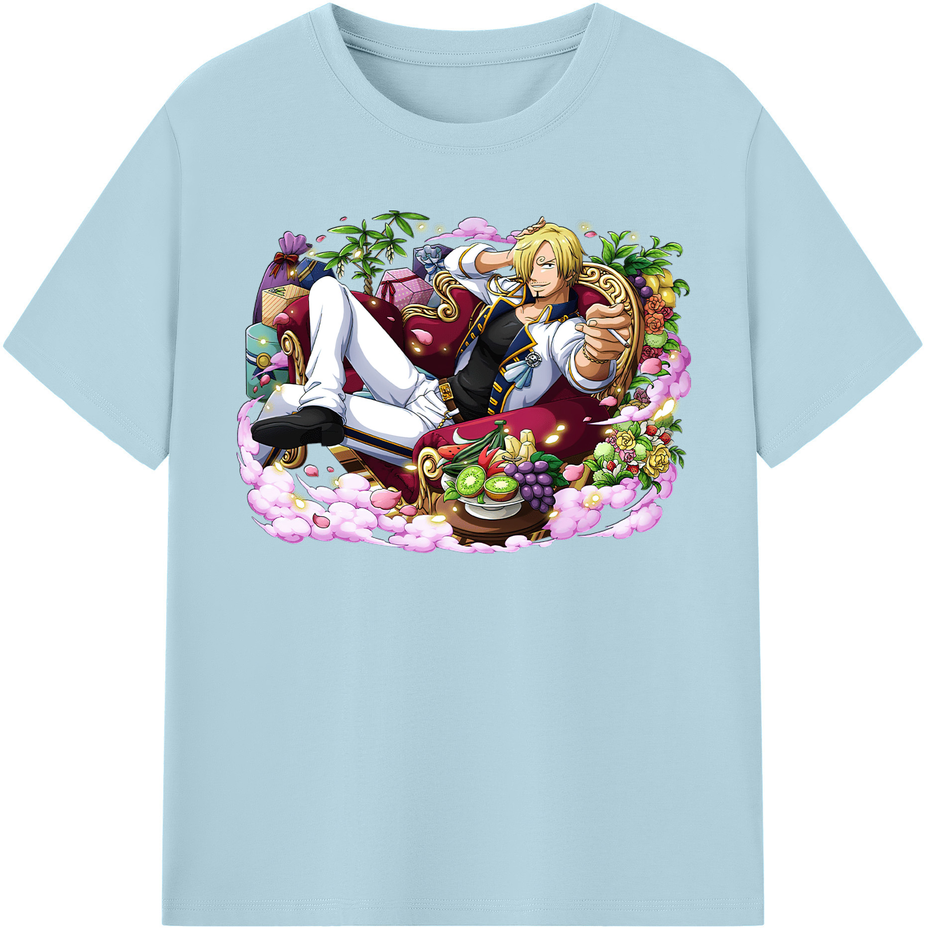 ワンピース サンジ ONE PIECE Sanji 綿100％半袖Tシャツ（フロントプリント）